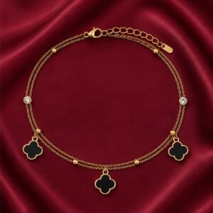 legant-black-clover-double-layer-anklet
