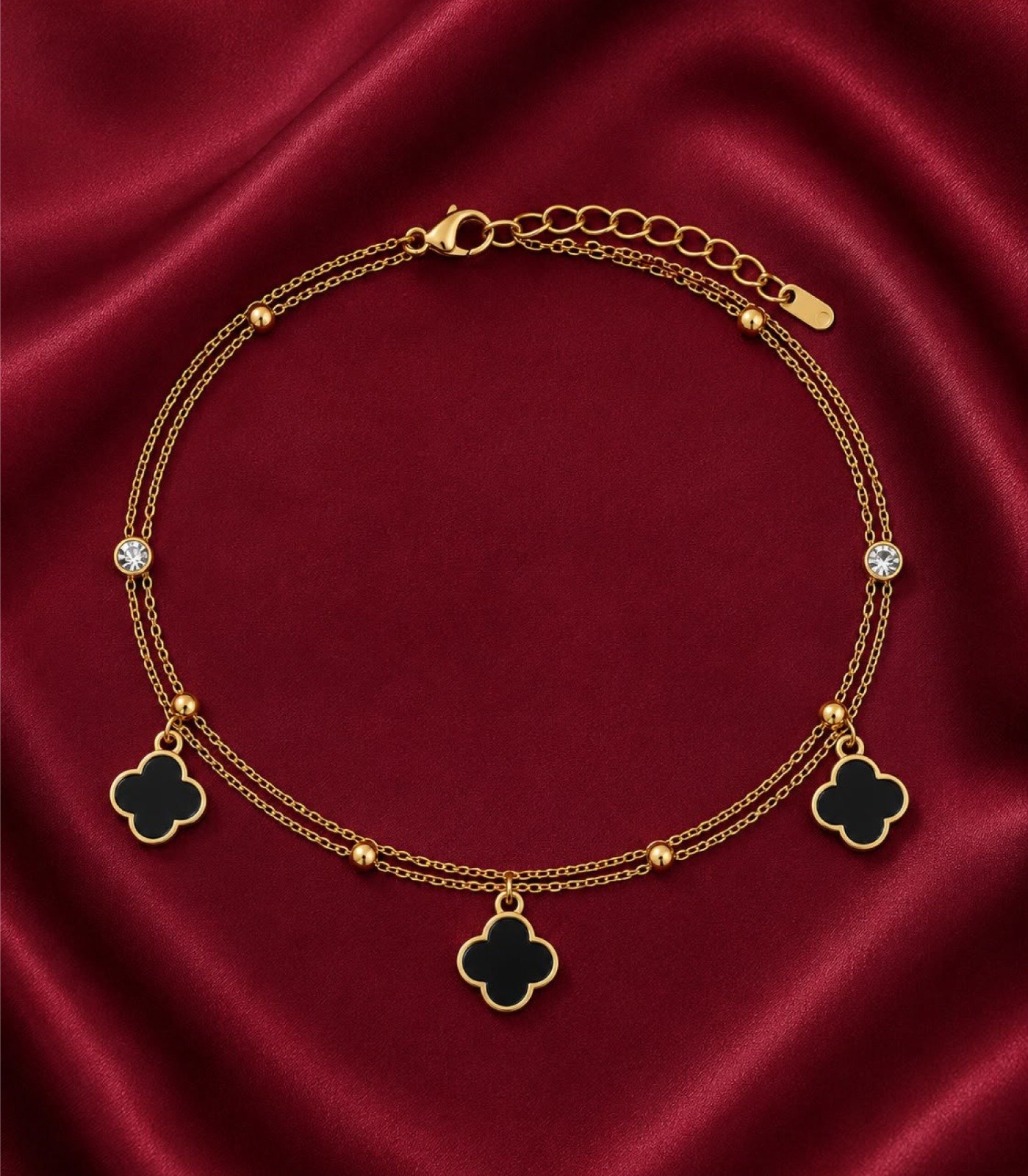 legant Black Clover Double-Layer Anklet